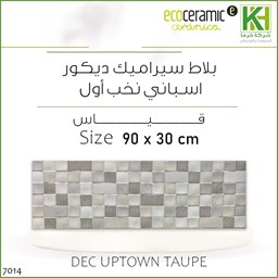 Show details for Spanish Matte decor wall tiles 90x30cm Dec. Uptown Taupe Picture of Spanish Matte decor wall tiles 90x30cm Dec. Uptown Taupe